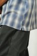 画像6: BIG MIKE(ビッグマイク) Rayon Mix Ombre Check S/S Shirts (BLU×WHT) レーヨンミックスオンブレチェックショートスリーブシャツ (ブルー×ホワイト) BES (6)
