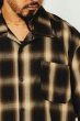 画像5: BIG MIKE(ビッグマイク) Rayon Mix Ombre Check S/S Shirts (BLK×BRN) レーヨンミックスオンブレチェックショートスリーブシャツ (ブラック/ブラウン) BES (5)