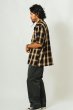 画像3: BIG MIKE(ビッグマイク) Rayon Mix Ombre Check S/S Shirts (BLK×BRN) レーヨンミックスオンブレチェックショートスリーブシャツ (ブラック/ブラウン) BES (3)