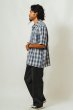 画像3: BIG MIKE(ビッグマイク) Rayon Mix Ombre Check S/S Shirts (BLU×WHT) レーヨンミックスオンブレチェックショートスリーブシャツ (ブルー×ホワイト) BES (3)