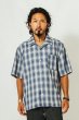画像1: BIG MIKE(ビッグマイク) Rayon Mix Ombre Check S/S Shirts (BLU×WHT) レーヨンミックスオンブレチェックショートスリーブシャツ (ブルー×ホワイト) BES (1)