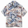 画像2: SUN SURF [サンサーフ]  RAYON HAWAIIAN SHIRT “SCENERY OF JAPAN” レーヨンハワイアンシャツ ”シナリーオブジャパン” BES (2)