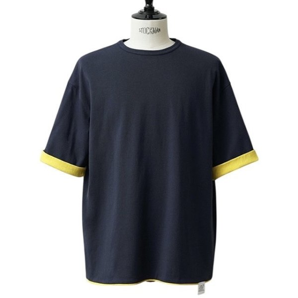 画像1: WAIPER [ワイパー] 米海軍 US.NAVY リバーシブルTシャツ (ネイビー/イエロー) BES (1)