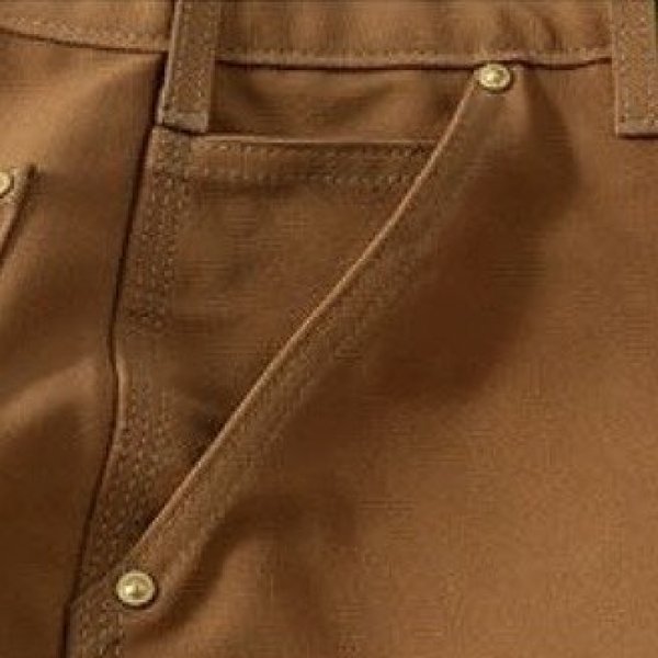 画像8: Carhartt (カーハート) LOOSE FIT FIRM DUCK DOUBLE-FRONT UTILITY WORK PANT (BLACK,BROWN) ルーズフィットファームダックダブルフロントユーティリティーワークパンツ ダブルニー 未洗い (ブラック,ブラウン) BES (8)