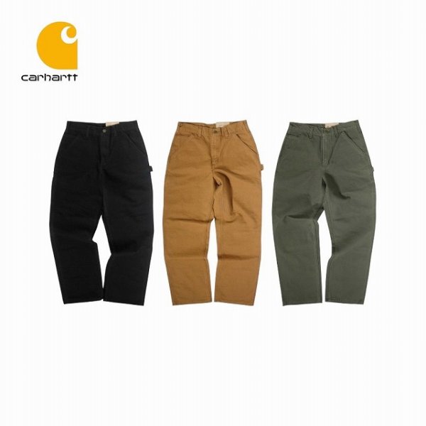 画像1: Carhartt (カーハート) LOOSE FIT WASHED DUCK UTILITY WORK PANT (BLACK,BROWN,MOS) ルーズフィットウォッシュドダックユーティリティーワークパンツ (ブラック,ブラウン,モス) BES (1)