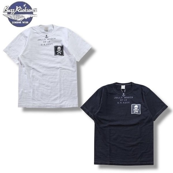 画像1: BUZZ RICKSON'S [バズリクソンズ] SLUB YARN T-SHIRT VF17 [WHITE,,BLACK] スラブヤーン 半袖Tシャツ VF17（ホワイト,ブラック） BES (1)
