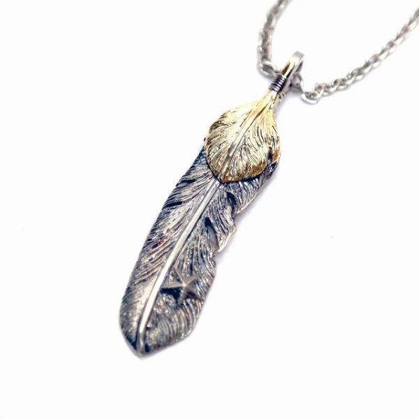 画像1: TMT [ティーエムティー] DOUBLE FEATHER TOP(LARGE) SILVER ダブルフェザートップ(ラージ) シルバー BES (1)