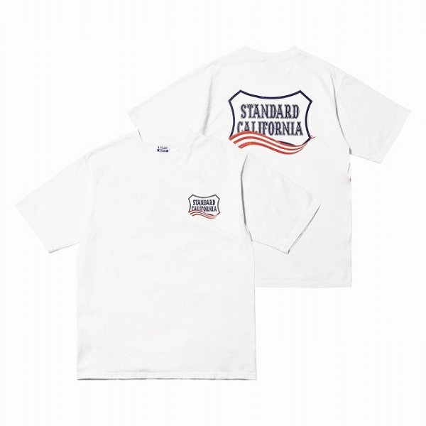 画像1: STANDARD CALIFORNIA [スタンダードカリフォルニア] SD Heavyweight Shield Logo T July 4th SDヘビーウェイトシールドロゴTシャツ 半袖 アメリカ合衆国の独立記念日 BES (1)