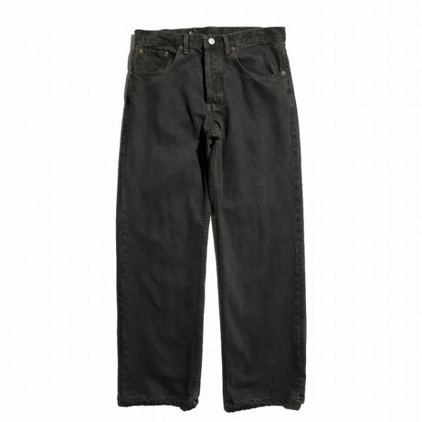 画像1: THRIFTY LOOK (スリフティールック) BLACK LEVIS 501 GOOD LENGTH PANTS GARMENT DYE ブラックデニム リーバイス501グッドレングスパンツ 後染め BES (1)