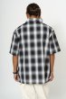 画像2: BIG MIKE(ビッグマイク) Ombre Check S/S Shirts (BLACK×WHITE) オンブレチェックショートスリーブシャツ (ブラック/ホワイト) BES (2)