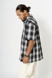 画像3: BIG MIKE(ビッグマイク) Ombre Check S/S Shirts (BLACK×WHITE) オンブレチェックショートスリーブシャツ (ブラック/ホワイト) BES (3)