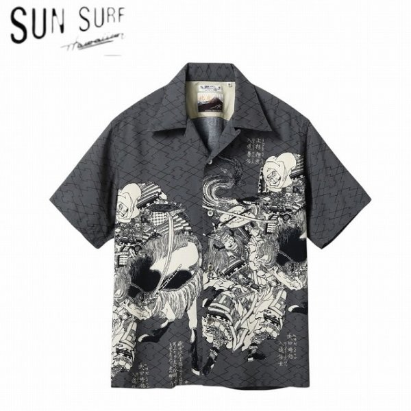 画像1: SUN SURF [サンサーフ] SUN SURF × 葛飾北斎 SPECIAL EDITION “画本武蔵鐙” 川中島の戦い 上杉謙信 武田信玄 BES (1)