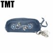 画像1: TMT [ティーエムティー] STUDS LEATHER KEY CASE (NAVY) スタッズレザーキーケース (ネイビー) BEA (1)