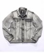 画像1: TMT [ティーエムティー] 12oz SOFT BLACK  DENIM TRUCKER JACKET (LIGHT GRAY) 12オンス ソフトブラックデニム トラッカージャケット (ライトグレー) BEA (1)