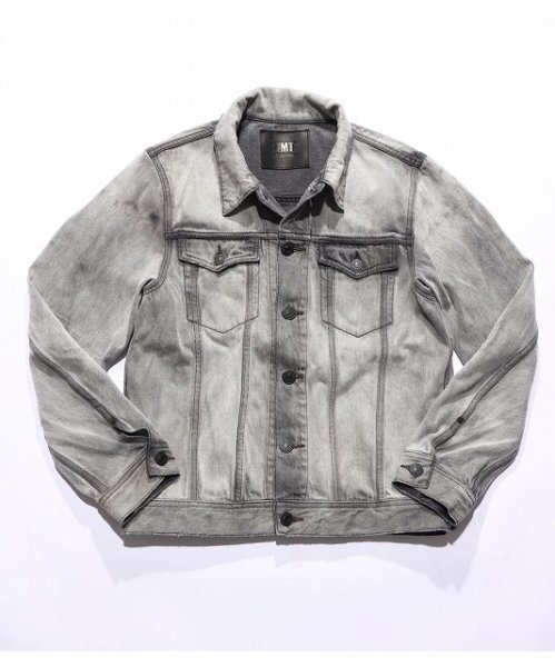 画像1: TMT [ティーエムティー] 12oz SOFT BLACK  DENIM TRUCKER JACKET (LIGHT GRAY) 12オンス ソフトブラックデニム トラッカージャケット (ライトグレー) BEA (1)