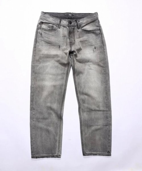 画像1: TMT [ティーエムティー] 12oz SOFT BLACK DENIM 5P STRAIGHT (LIGHT GRAY) 12オンス ソフトブラックデニム 5ポケット ストレート (ライトグレー) BEA (1)