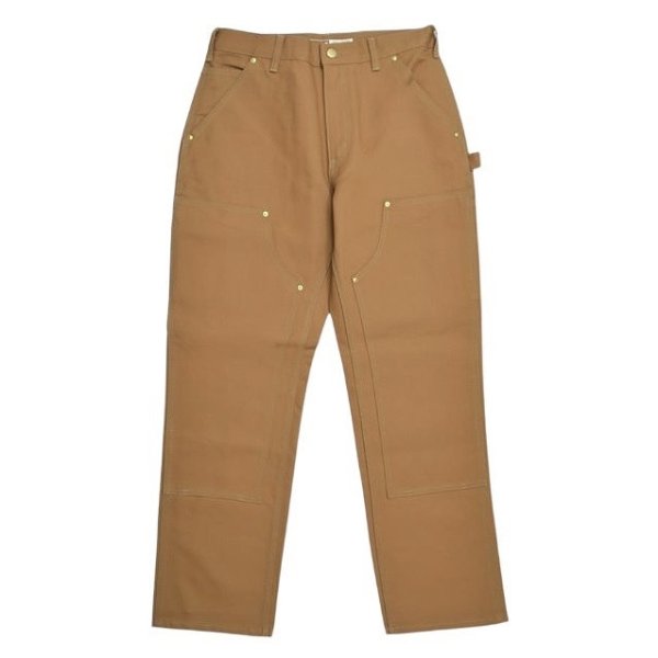 画像4: Carhartt (カーハート) LOOSE FIT FIRM DUCK DOUBLE-FRONT UTILITY WORK PANT (BLACK,BROWN) ルーズフィットファームダックダブルフロントユーティリティーワークパンツ ダブルニー 未洗い (ブラック,ブラウン) BES (4)