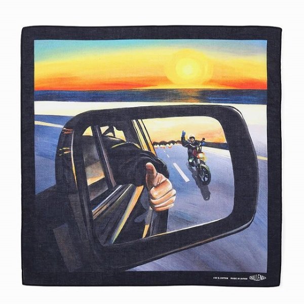 画像1: CHALLENGER [チャレンジャー] SUNSET DRIVE BANDANA サンセットドライブバンダナ BEA (1)