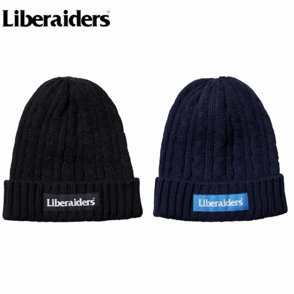 画像1: Liberaiders(リベレイダース)  CABLE KNIT CAPT (BLACK,NAVY) ケーブルニットキャップ (ブラック,ネイビー) BEA (1)