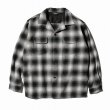 画像1: TOWN CRAFT [タウンクラフト] WOOL CHECK LOOP COLLAR SHIRTS (BLACK) ウールチェックループカラーシャツ (ブラック) オンブレチェック BEA (1)