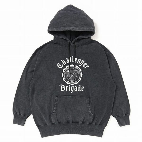 画像1: CHALLENGER [チャレンジャー] COLLEGE HOODIE (BLACK) カレッジフーディ (ブラック) BEA (1)