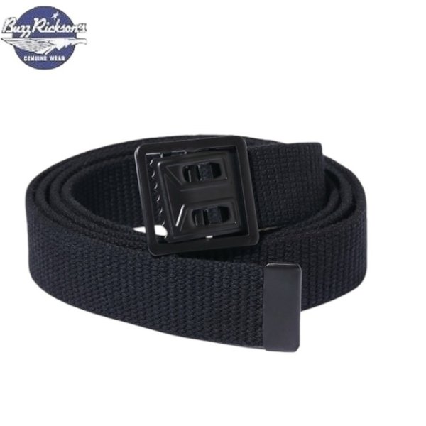 画像1: BUZZ RICKSON'S [バズリクソンズ] WILLIAM GIBSON COLLECTION BLACK BELT, WEB, WAIST, EM M-1937 ウィリアム ギブソン コレクション ブラックベルト.WEB.EM M-1937 BEA (1)