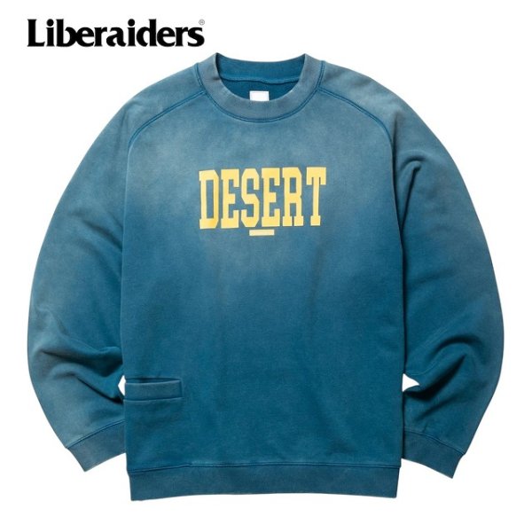 画像1: Liberaiders(リベレイダース)  DESERT CREWNECK (NAVY) デザートクルーネック スエット (ネイビー) BEA (1)