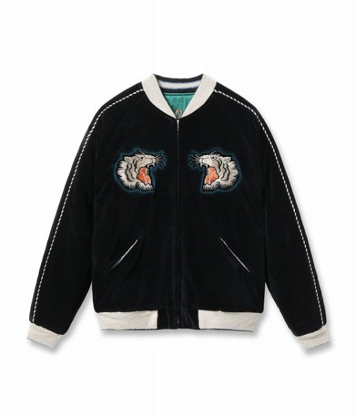 画像3: TAILOR TOYO [テーラー東洋] Mid 1950s Style Velveteen × Acetate Quilted Souvenir Jacket “Stencil Paint” TOYO ENTERPRISE 60th Anniversary Special Edition “TIGER HEAD” × “EAGLE” 1950年代中期 別珍×アセテートキルティドスーベニアジャケット ”ステンシルペイント” 東洋エンタープライズ60周年記念スペシャルエディションー "タイガーヘッド" × "イーグル" BEA (3)