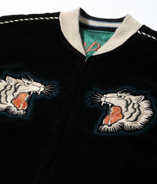 画像8: TAILOR TOYO [テーラー東洋] Mid 1950s Style Velveteen × Acetate Quilted Souvenir Jacket “Stencil Paint” TOYO ENTERPRISE 60th Anniversary Special Edition “TIGER HEAD” × “EAGLE” 1950年代中期 別珍×アセテートキルティドスーベニアジャケット ”ステンシルペイント” 東洋エンタープライズ60周年記念スペシャルエディションー "タイガーヘッド" × "イーグル" BEA (8)