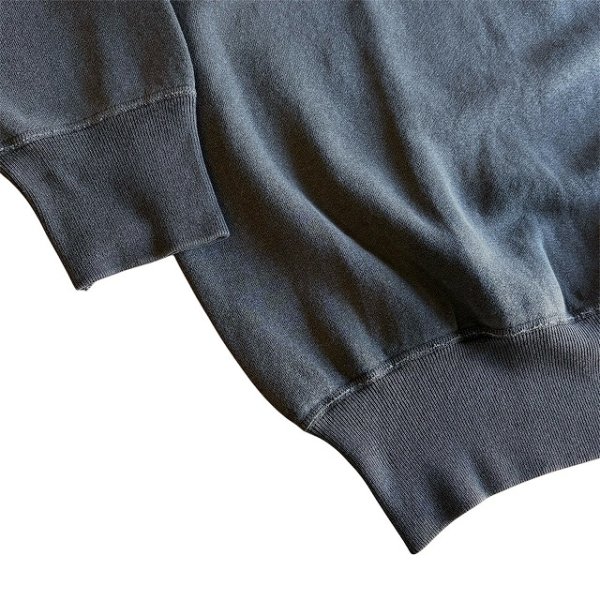 画像3: DUBBLEWORKS(ダブルワークス) "SMILE" FADEED PRINTS SWEAT SHIRTS "スマイル" フェードプリントスウェットシャツ (スミクロ) 古着加工 ヴィンテージスエットタイプ ラグラン 長リブ BEA (3)