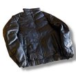 画像2: FIRST DOWN (ファーストダウン) PU LEATHER V DOWN JACKET SMU (BLACK) PUレザーVダウンジャケット SMU (ブラック) ショップ限定 BEA (2)