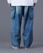 画像11: Liberaiders(リベレイダース)  DENIM CARGO PANTS (BLUE) デニムカーゴパンツ (ブルー) ミリタリー,ヴィンテージ加工 M-47カーゴ ワイドシルエット タイベックラベル BEA (11)