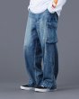 画像12: Liberaiders(リベレイダース)  DENIM CARGO PANTS (BLUE) デニムカーゴパンツ (ブルー) ミリタリー,ヴィンテージ加工 M-47カーゴ ワイドシルエット タイベックラベル BEA (12)