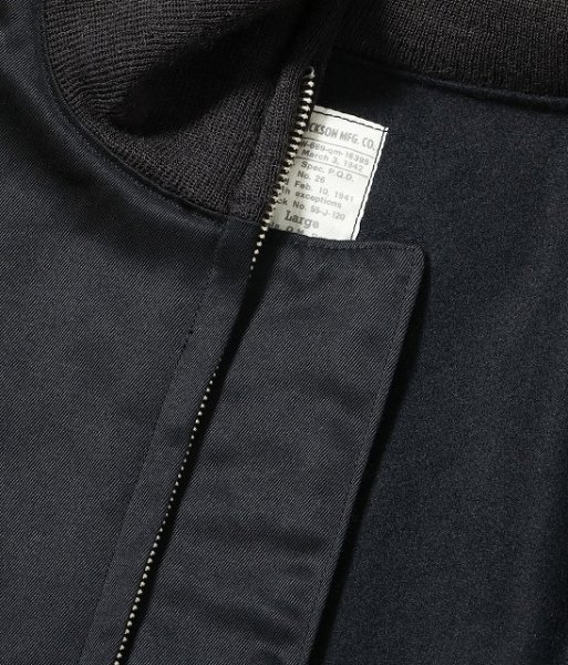 画像4: BUZZ RICKSON'S [バズリクソンズ] WILLIAM GIBSON COLLECTION BLACK TANKERS SLASH POCKET ウィリアム ギブソン コレクション ブラック タンカースジャケット スラッシュポケット BEA (4)