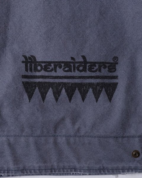 画像16: Liberaiders(リベレイダース)  GARMENT DYED WORK JACKETT (NAVY,BROWN,BLACK) ガーメントダイワークジャケット (ネイビー,ブラウン,ブラック) キャンバス生地 手描きプリント ヴィンテージ感 硫化染料BEA (16)