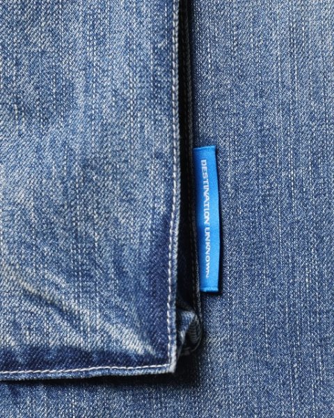 画像7: Liberaiders(リベレイダース)  DENIM CARGO PANTS (BLUE) デニムカーゴパンツ (ブルー) ミリタリー,ヴィンテージ加工 M-47カーゴ ワイドシルエット タイベックラベル BEA (7)