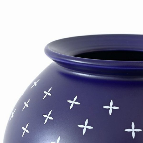 画像3: CHALLENGER [チャレンジャー] FLOWER BASE フラワーベース 花瓶 ペイズリー柄 ネイビー 紺 BEA (3)