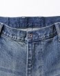 画像4: Liberaiders(リベレイダース)  DENIM CARGO PANTS (BLUE) デニムカーゴパンツ (ブルー) ミリタリー,ヴィンテージ加工 M-47カーゴ ワイドシルエット タイベックラベル BEA (4)