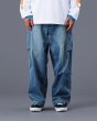 画像10: Liberaiders(リベレイダース)  DENIM CARGO PANTS (BLUE) デニムカーゴパンツ (ブルー) ミリタリー,ヴィンテージ加工 M-47カーゴ ワイドシルエット タイベックラベル BEA (10)