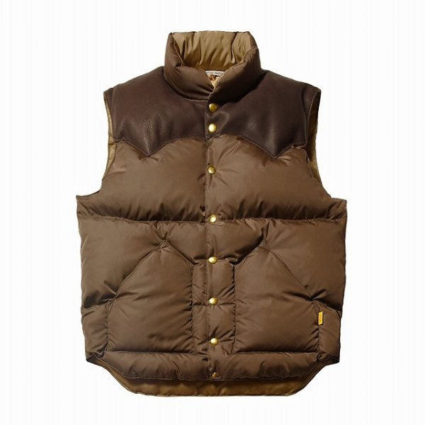 画像3: STANDARD CALIFORNIA [スタンダードカリフォルニア] Rocky Mountain Featherbed / SD Down Vest (Navy,BROWN) ロッキーマウンテンフェザーベッド 別注 SDダウンベスト (ネイビー,ブラウン) BEA (3)