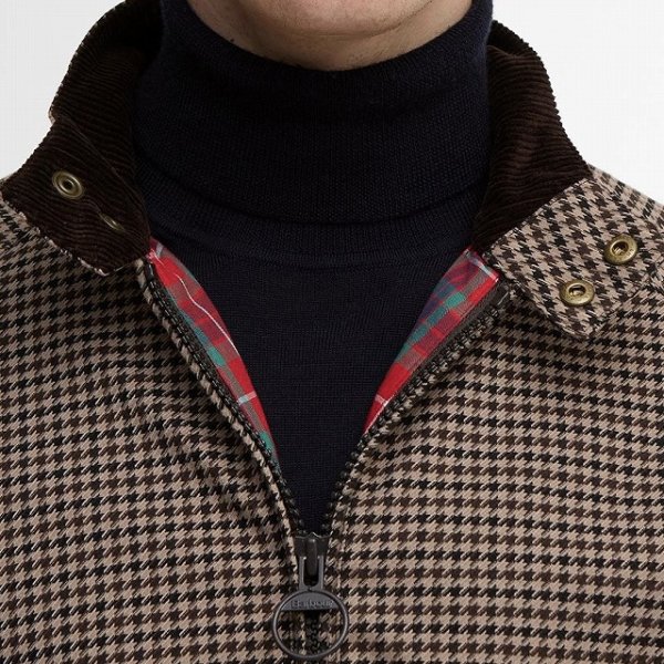 画像4: Barbour (バブアー) 《Barbour(バブアー)  × BARACUTA（バラクータ）》Porton シャワープルーフ ブルゾン (ベージュ) G9 ハリントンジャケット クラシックタータン フレイザータータン BEA (4)