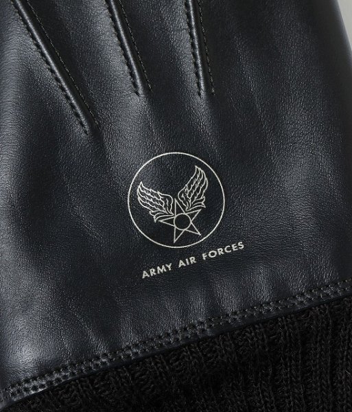 画像4: BUZZ RICKSON'S [バズリクソンズ〕WILLIAM GIBSON COLLECTION BLACK A-10 GLOVE ウィリアム ギブソン コレクション 米陸軍航空隊 タイプA-10 冬季用グローブ レザー グローブ ブラック 黒 BEA (4)