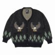 画像1: CHALLENGER [チャレンジャー] NATIVE EAGLE CARDIGAN (BLACK)  ネイティブイーグルカーディガン (ブラック) BEA (1)