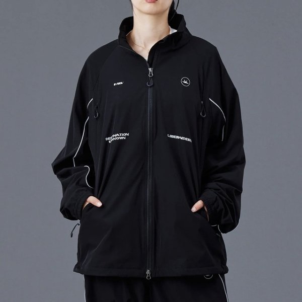 画像8: Liberaiders(リベレイダース)  OCTA WIND BREAKER (BLACK) OCTAウインドブレーカー トラックジャケット (ブラック) リフレクターパイピング リフレクタープリント Octa® オクタ® BEA (8)