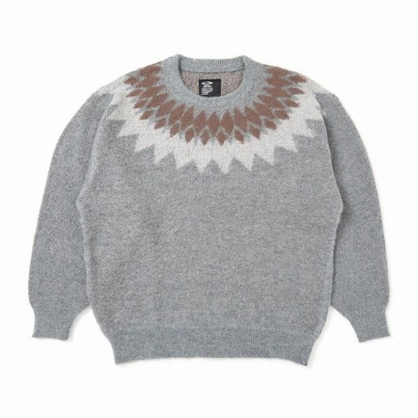 画像1: CHALLENGER [チャレンジャー] NATIVE ARROW C/N SWEATER (IVORY)  ネイティブアローズクルースウェットセーター (アイボリー) BEA (1)