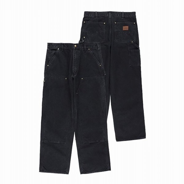 画像1: STANDARD CALIFORNIA [スタンダードカリフォルニア] SD Duck Double Knee Painter Pants Vintage Wash (Black) SD ダックダブルニーペインターパンツ ヴィンテージウォッシュ (ブラック) BEA (1)