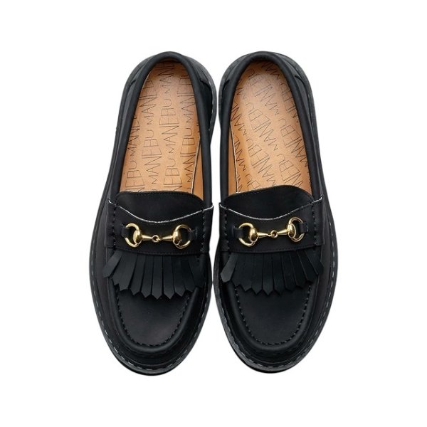 画像2: MANEBU (マネブ)  BITCH VILA  NUBUCK  FAT SOLE [BLACK]  ビッチヴィラ ヌバック ファットソール (ブラック) ローファー キルト 革靴 スニーカーソール BEA (2)