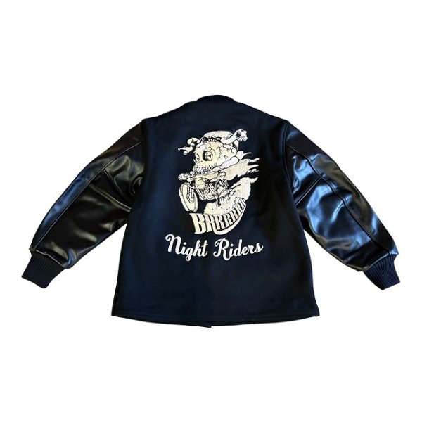 画像3: WHITESVILLE [ホワイツビル] 30oz. WOOL MELTON HALF LENGTH AWARD JACKET (BLACK) 30oz.ウールメルトンハーフレングスアワードジャケット (ブラック) スタジャン BEA (3)