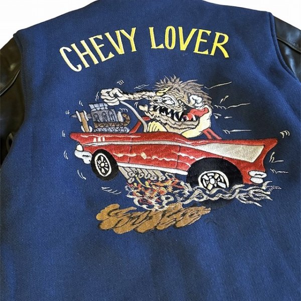 画像10: WHITESVILLE [ホワイツビル] 30oz. WOOL MELTON HALF LENGTH AWARD JACKET (NAVY) 30oz.ウールメルトンハーフレングスアワードジャケット (ネイビー) スタジャン BEA (10)