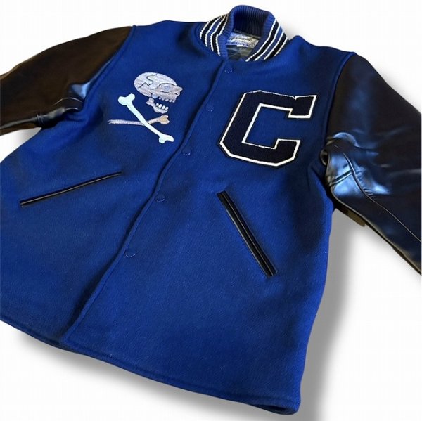 画像6: WHITESVILLE [ホワイツビル] 30oz. WOOL MELTON HALF LENGTH AWARD JACKET (NAVY) 30oz.ウールメルトンハーフレングスアワードジャケット (ネイビー) スタジャン BEA (6)